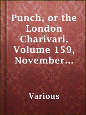 cover image of Punch, or the London Charivari, Volume 159, November 10, 1920